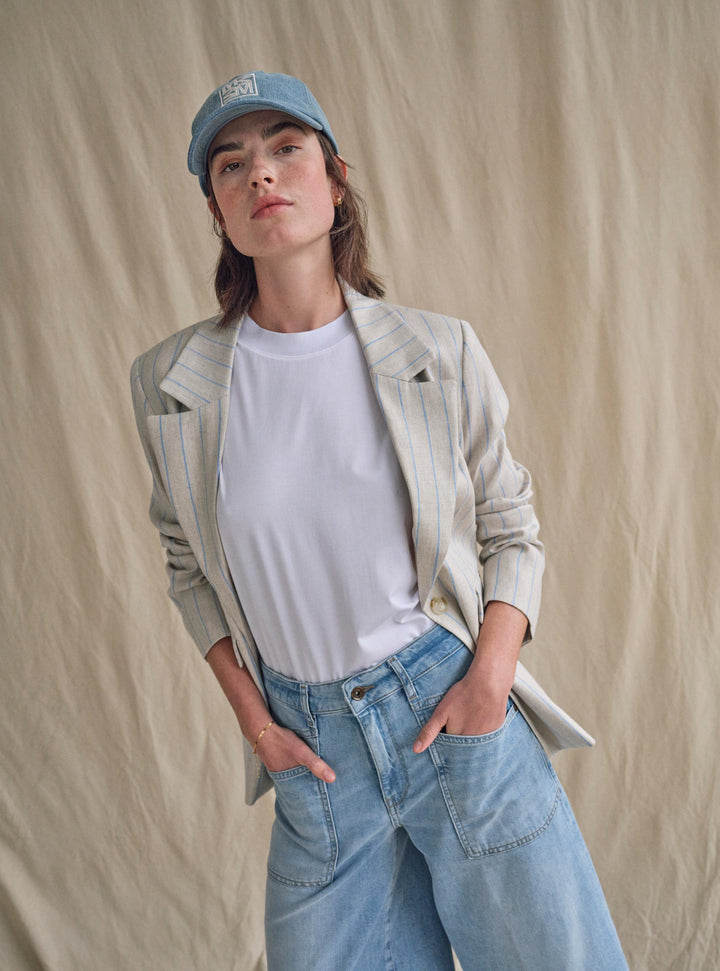 Veston oversize avec rayures verticales Nancy Miriam
