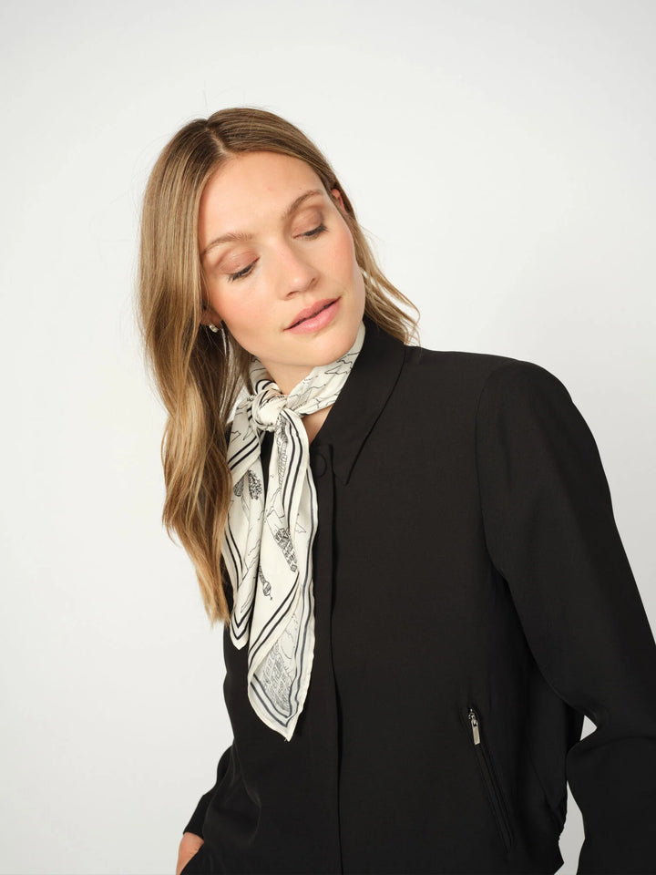 Foulard soyeux avec imprimé graphique Tale