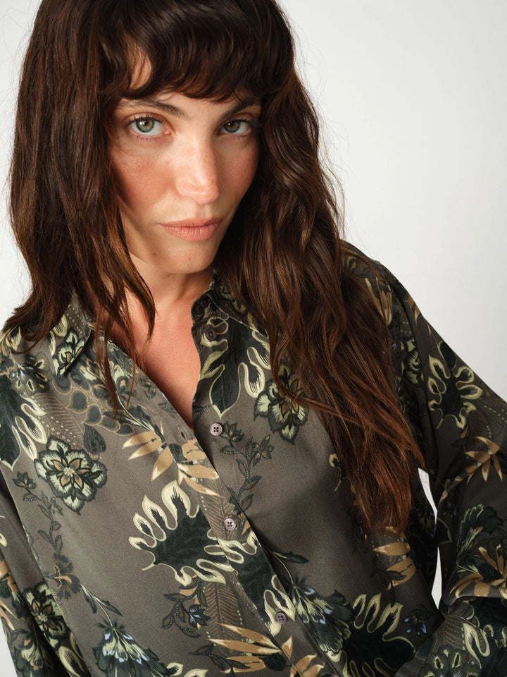 Blouse soyeuse avec imprimé floral Abina Floro