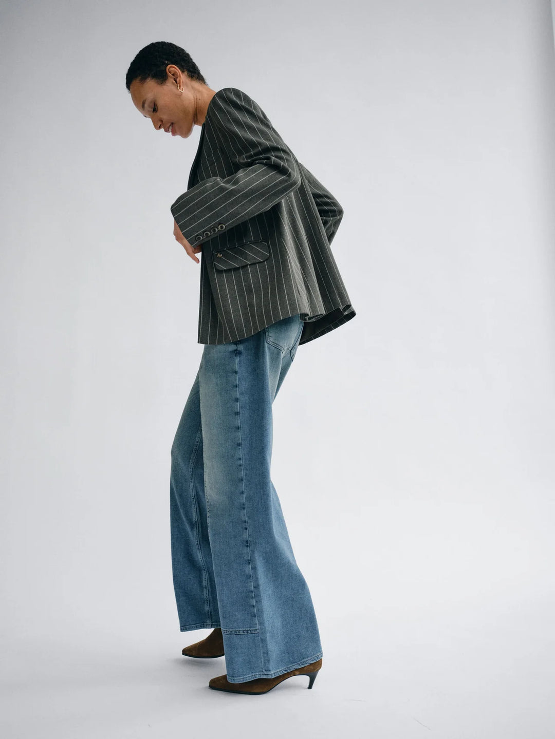 Jeans à jambe large et coutures apparentes Dara Remy