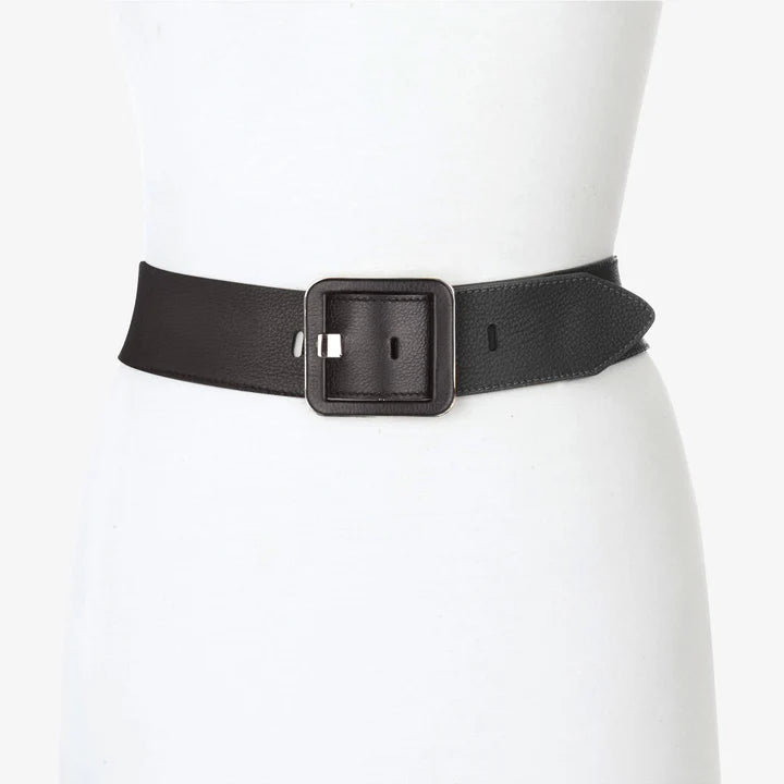 Ceinture en cuir grainé Makani 2"