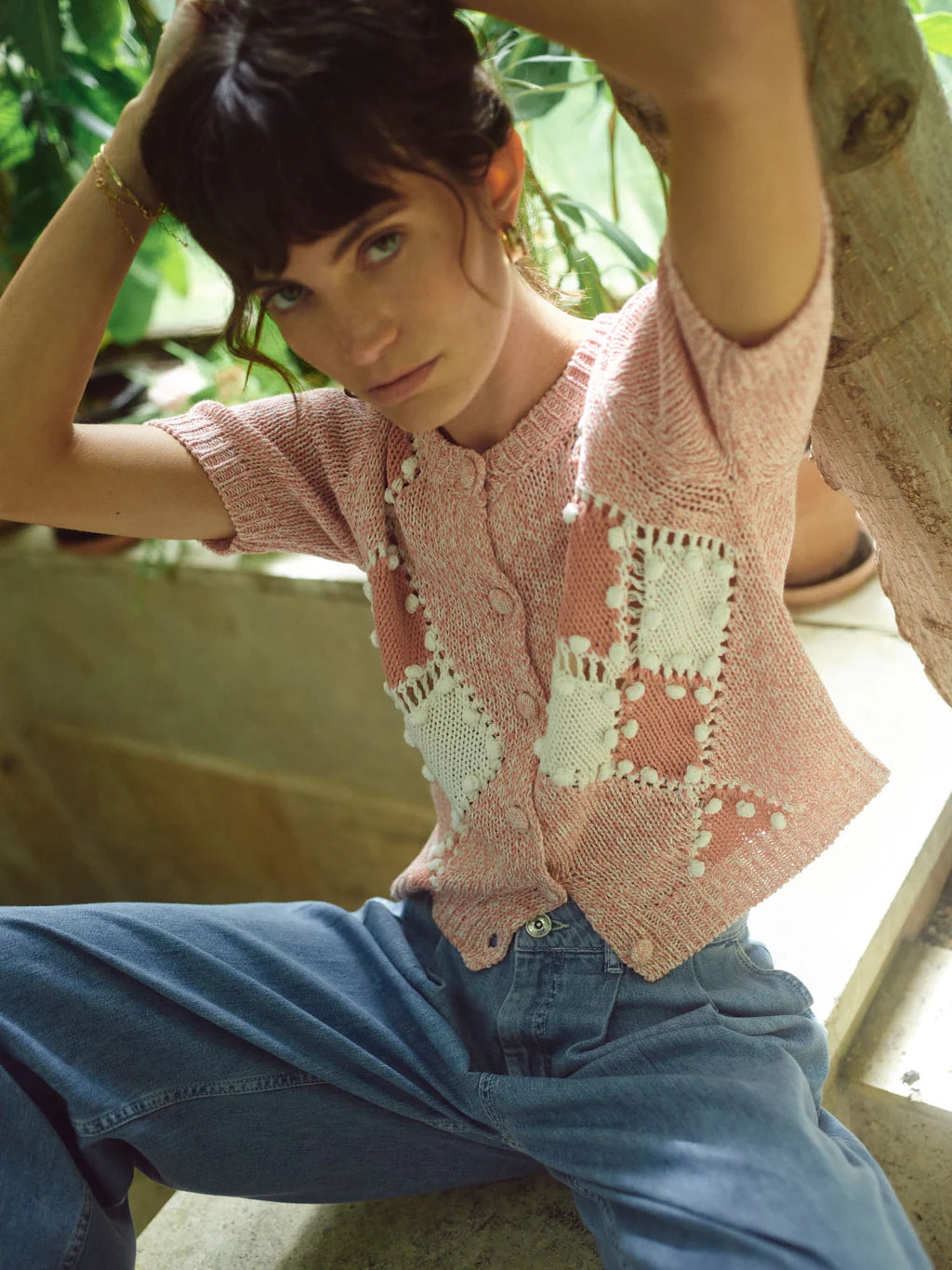 Cardigan Elio à motif argyle