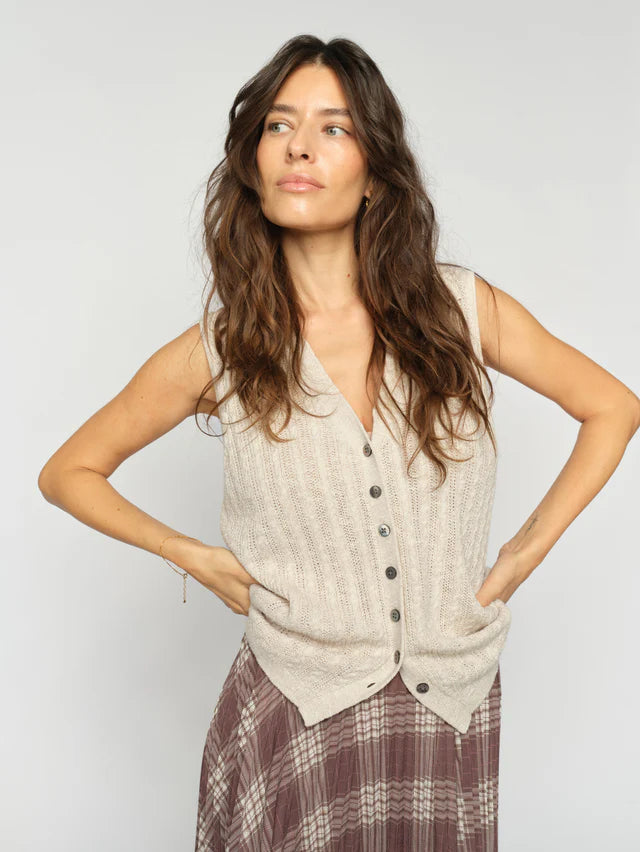 Tricot Rinja sans manches à col polo