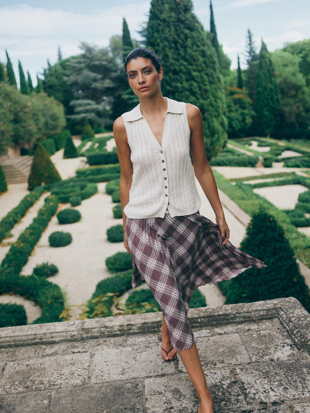 Tricot Rinja sans manches à col polo