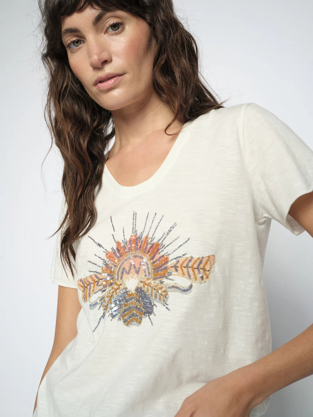 T-shirt imprimé Tonia à détails scintillants