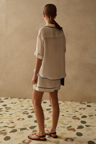 Chemise Blaise à détails contrastants