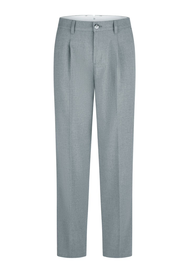 Pantalon plissé évasé avec effet flanelle