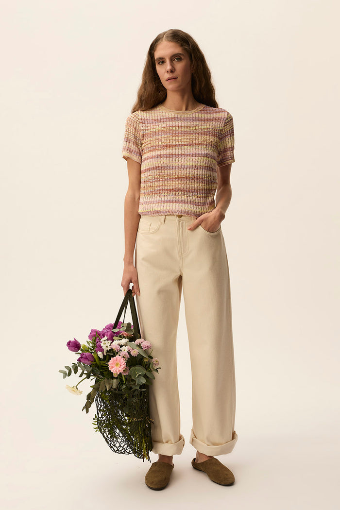 Pull rétro en maille ajourée Cuba