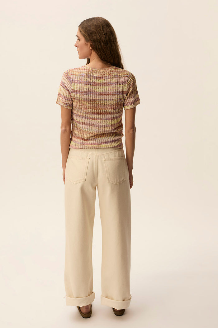 Pull rétro en maille ajourée Cuba