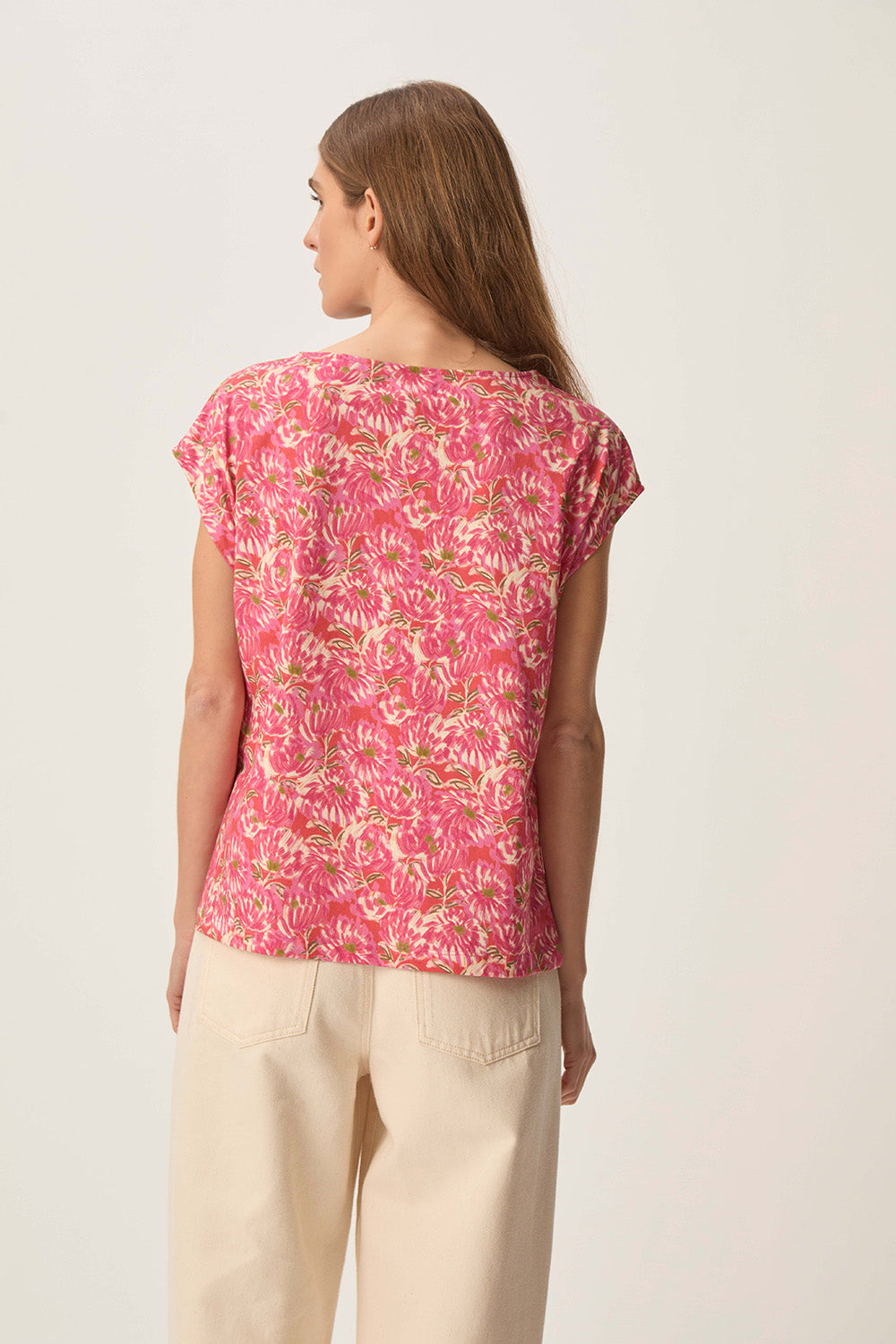 T-shirt en coton avec imprimé floral Kalabs