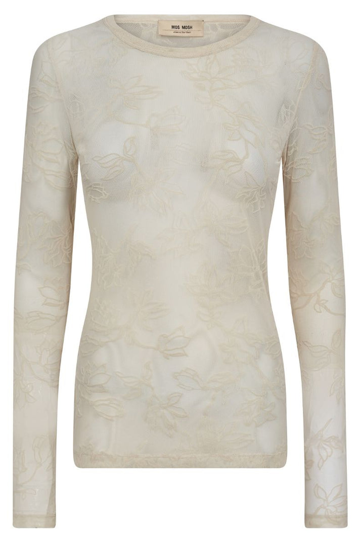 Haut filet ajusté avec motif floral Loretta Velvet
