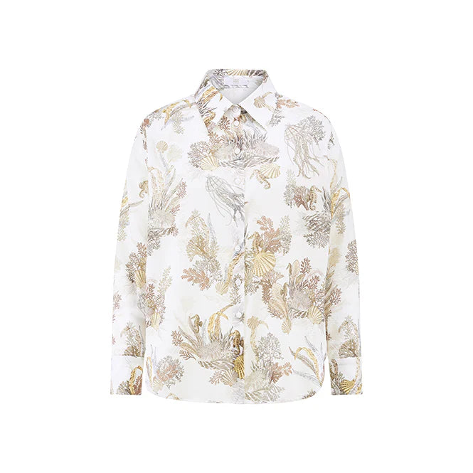 Chemise fluide à imprimé marin