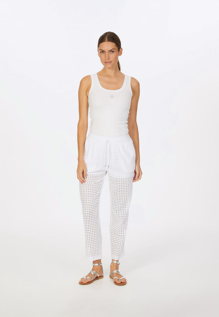 Camisole ajustée côtelée avec logo
