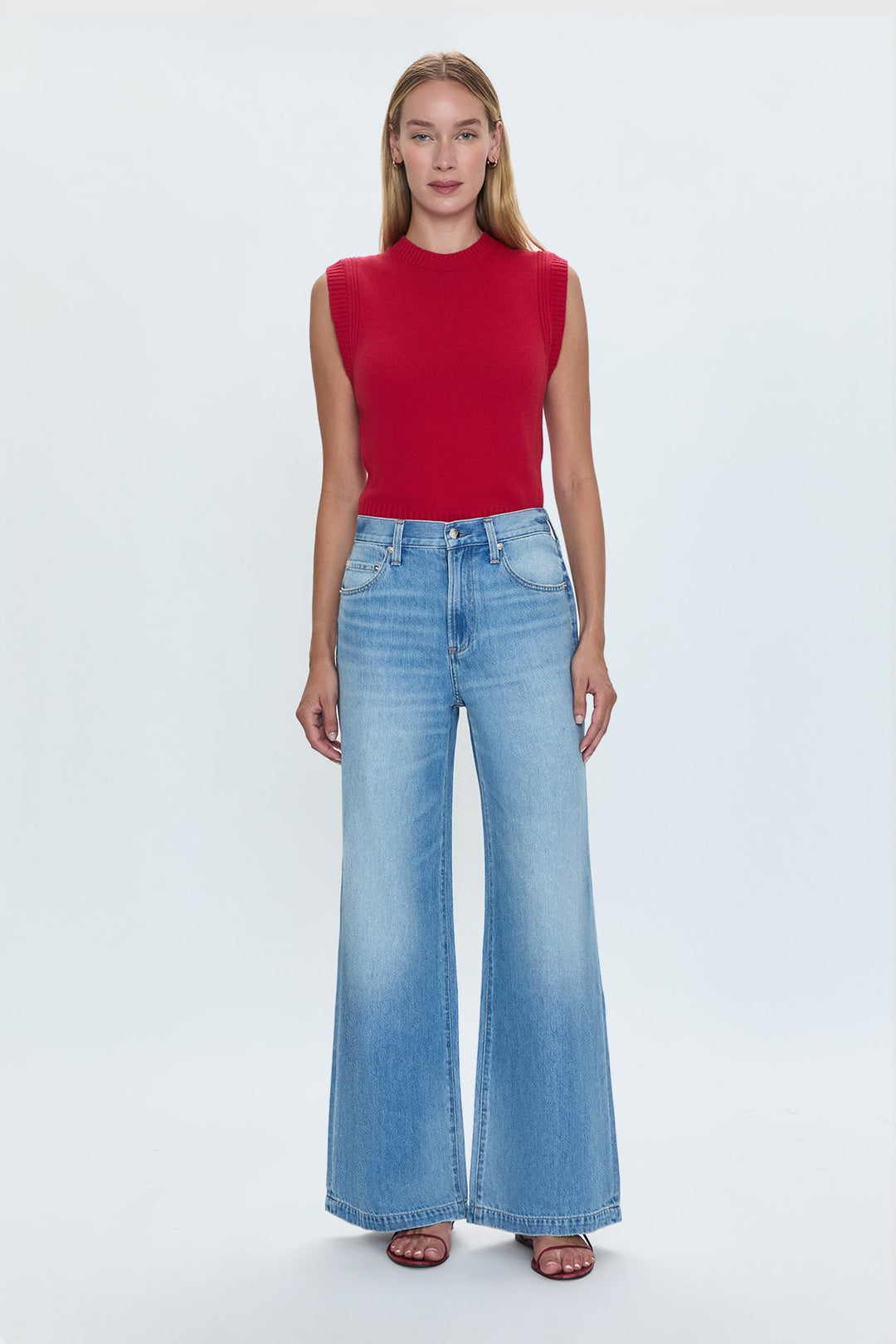 Jeans palazzo à taille basse Jadyn