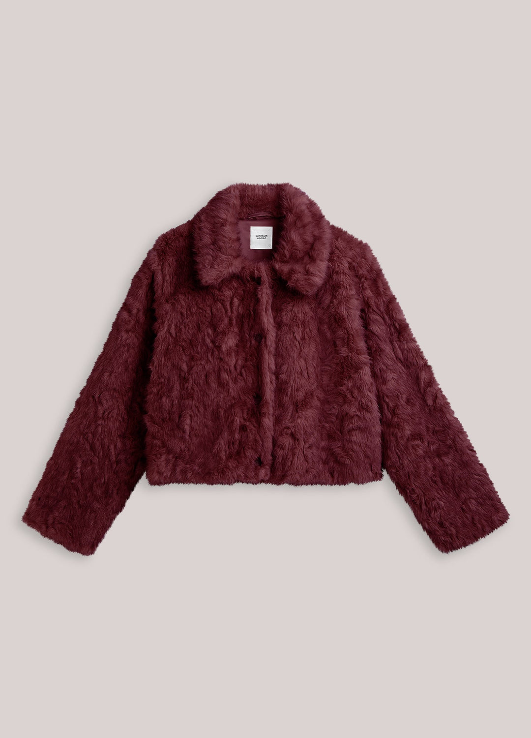 Veste en fausse fourrure à col montant