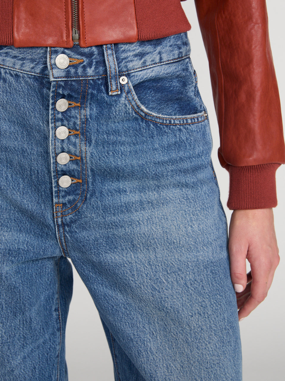 Jeans amples à braguette boutonnée The Loose