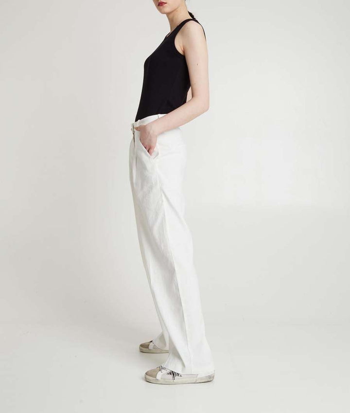Pantalon lin avec plis Mira