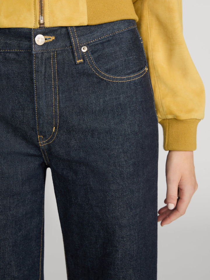 Jeans court à jambes larges The Swing