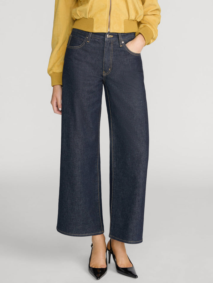 Jeans court à jambes larges The Swing