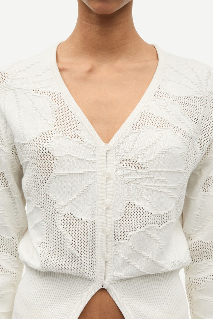 Cardigan Poppi en maille florale ajouré