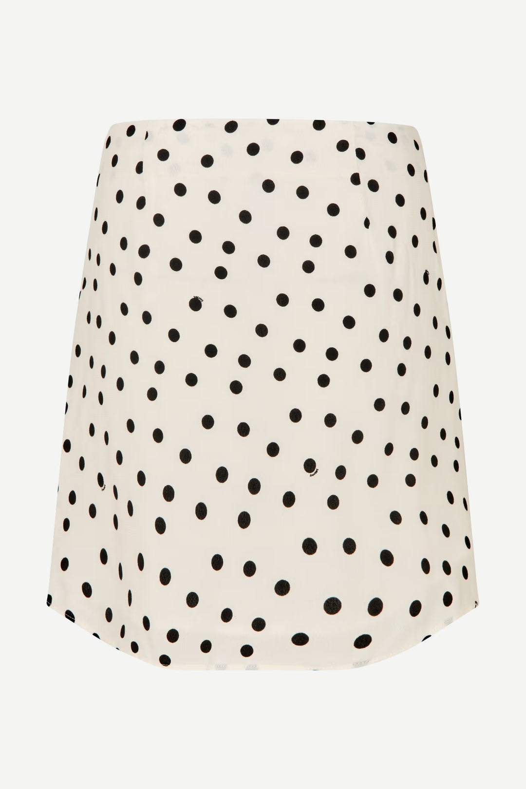 Jupe courte Iben drapée à pois