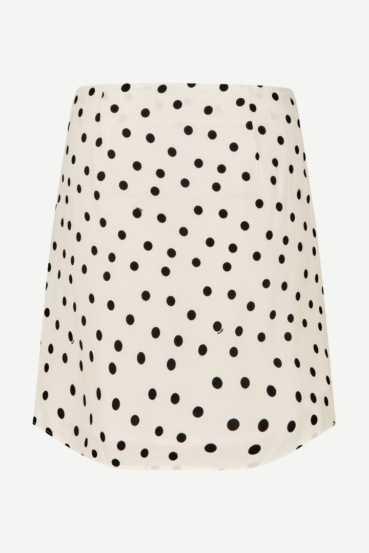Jupe courte Iben drapée à pois