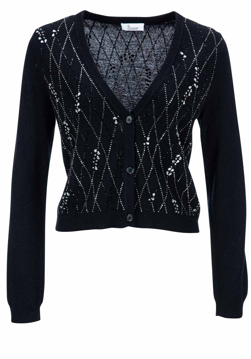 Cardigan ajusté avec cristaux