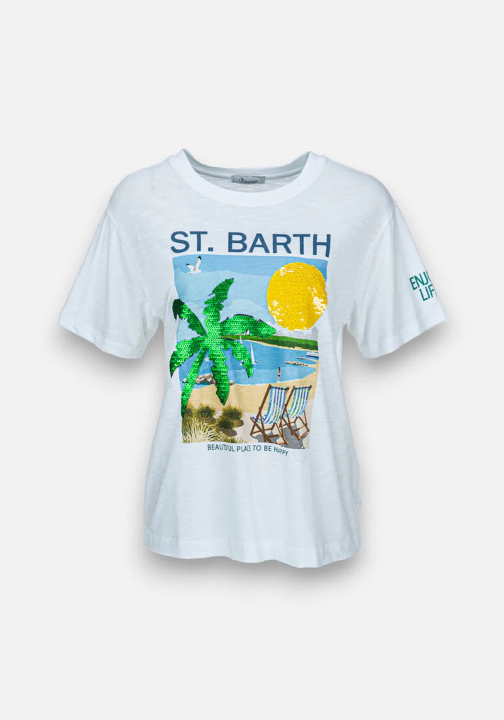 T-shirt avec sequins St-Barth