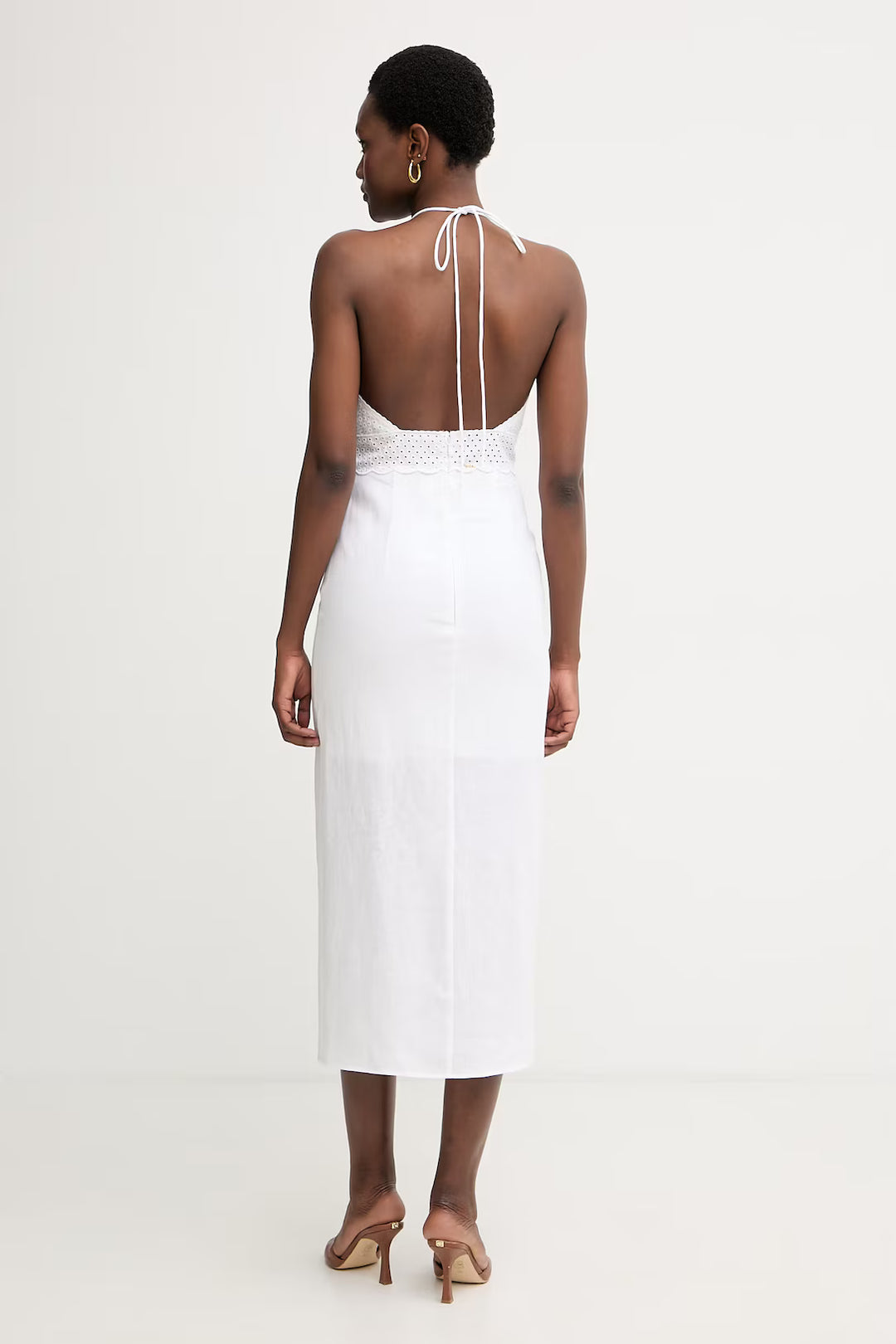 Robe midi à broderies anglaises