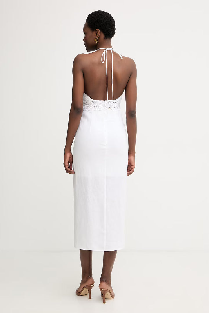 Robe midi à broderies anglaises