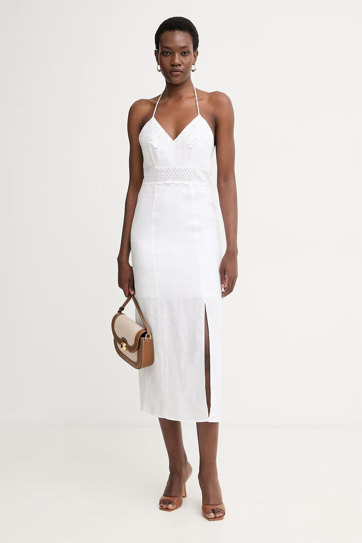 Robe midi à broderies anglaises