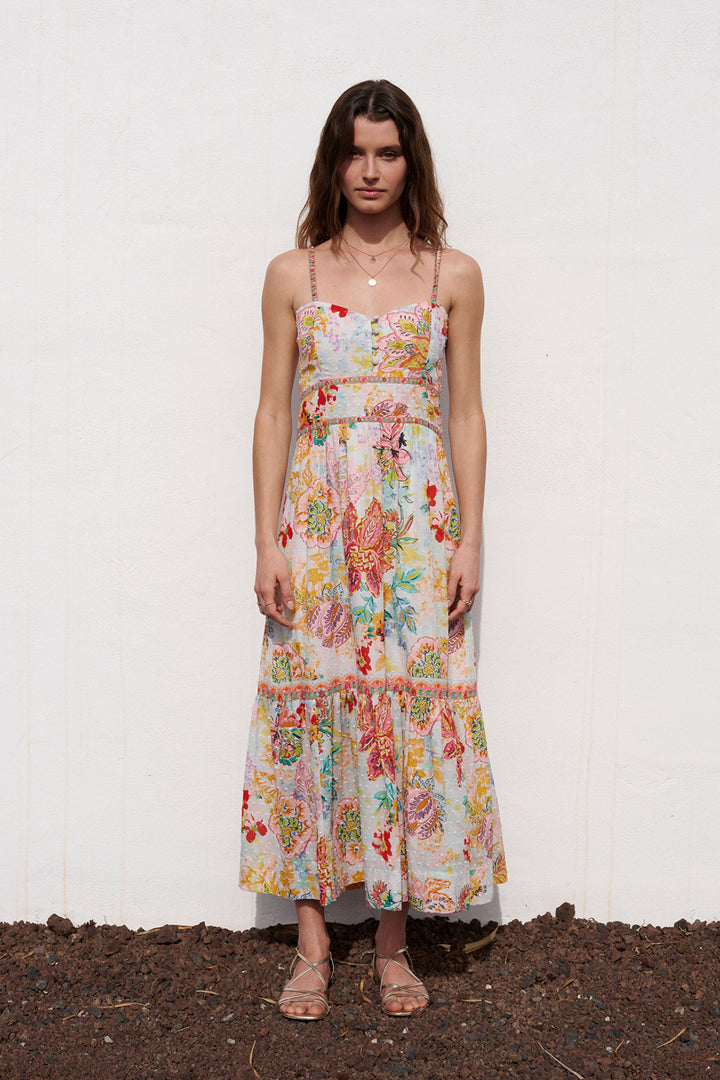 Robe midi style bohème avec imprimé floral