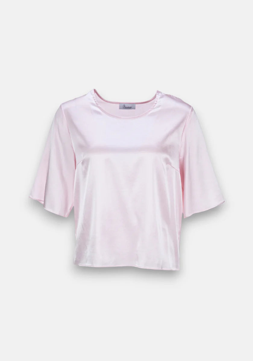 Blouse en soie manches courtes