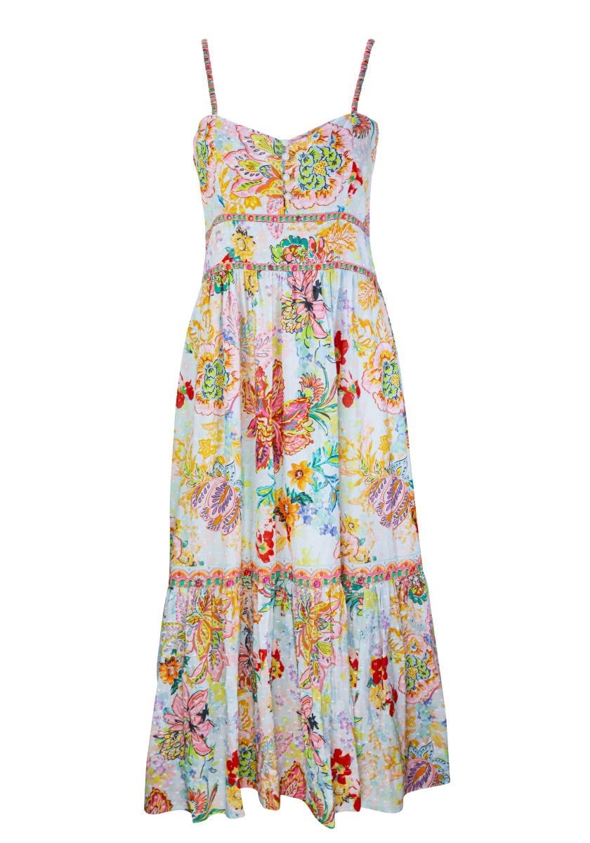 Robe midi style bohème avec imprimé floral