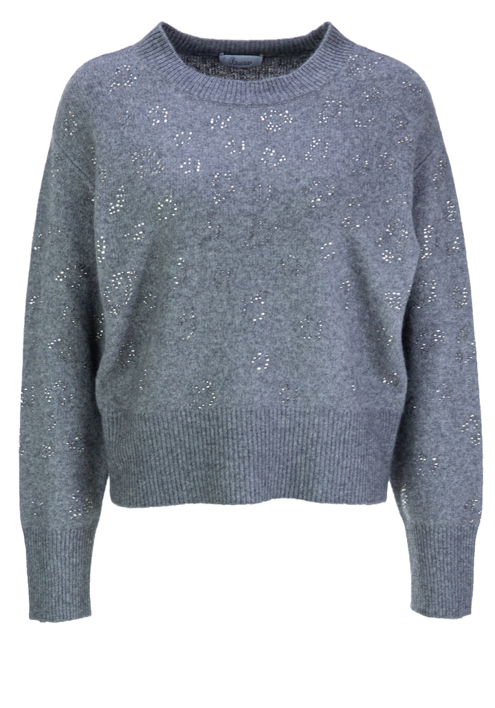 Pull en laine avec motif léopard scintillant