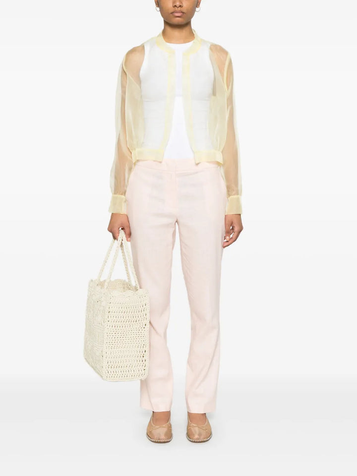 Blouse fluide transparente sans boutons