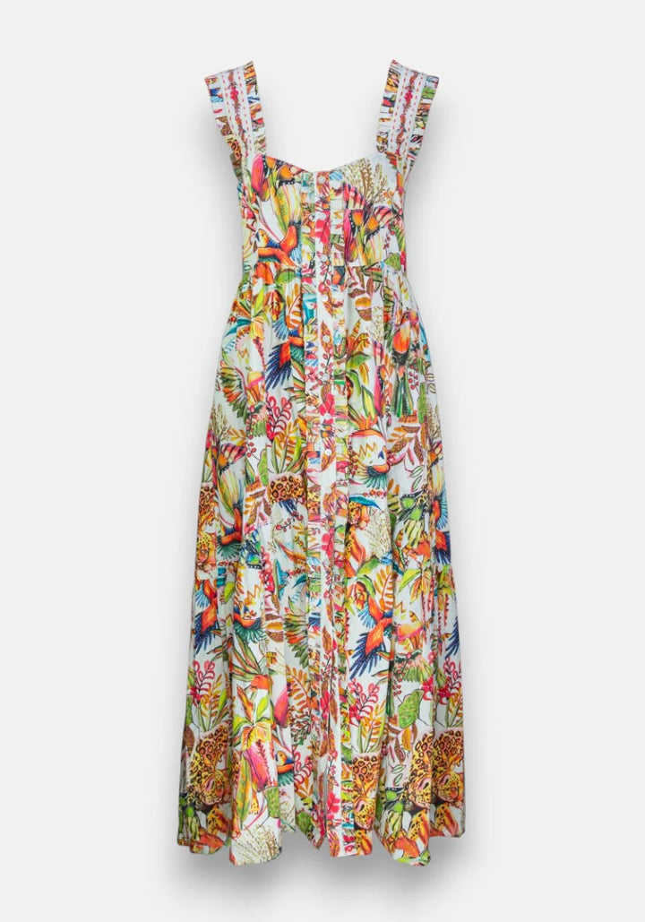 Robe maxi à motif exotique