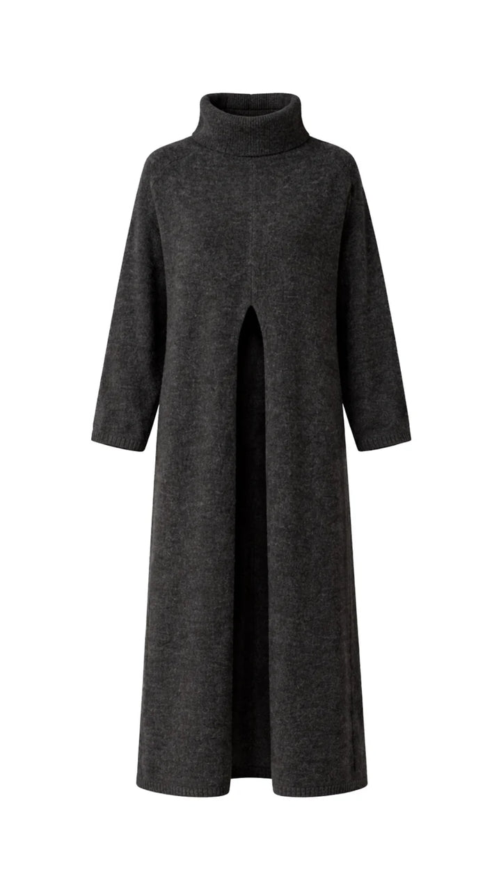 Robe-pull longue à fente centrale Vivienne