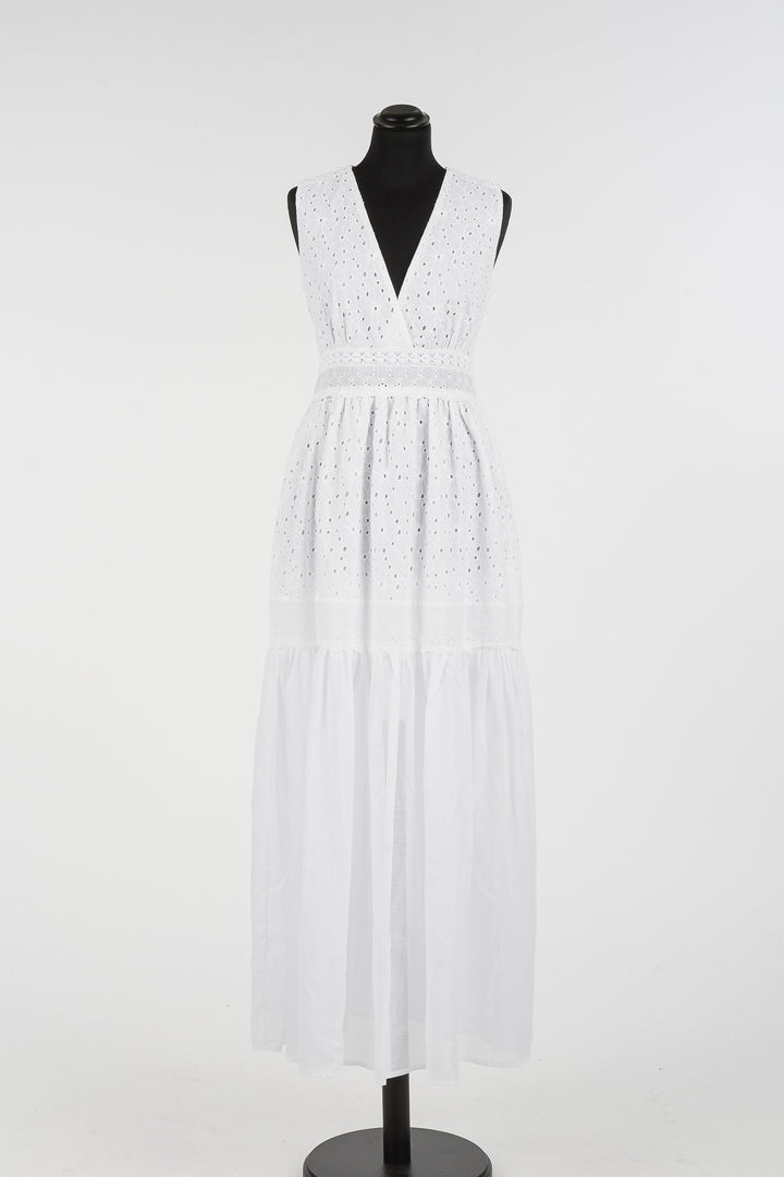 Robe longue à broderies anglaises