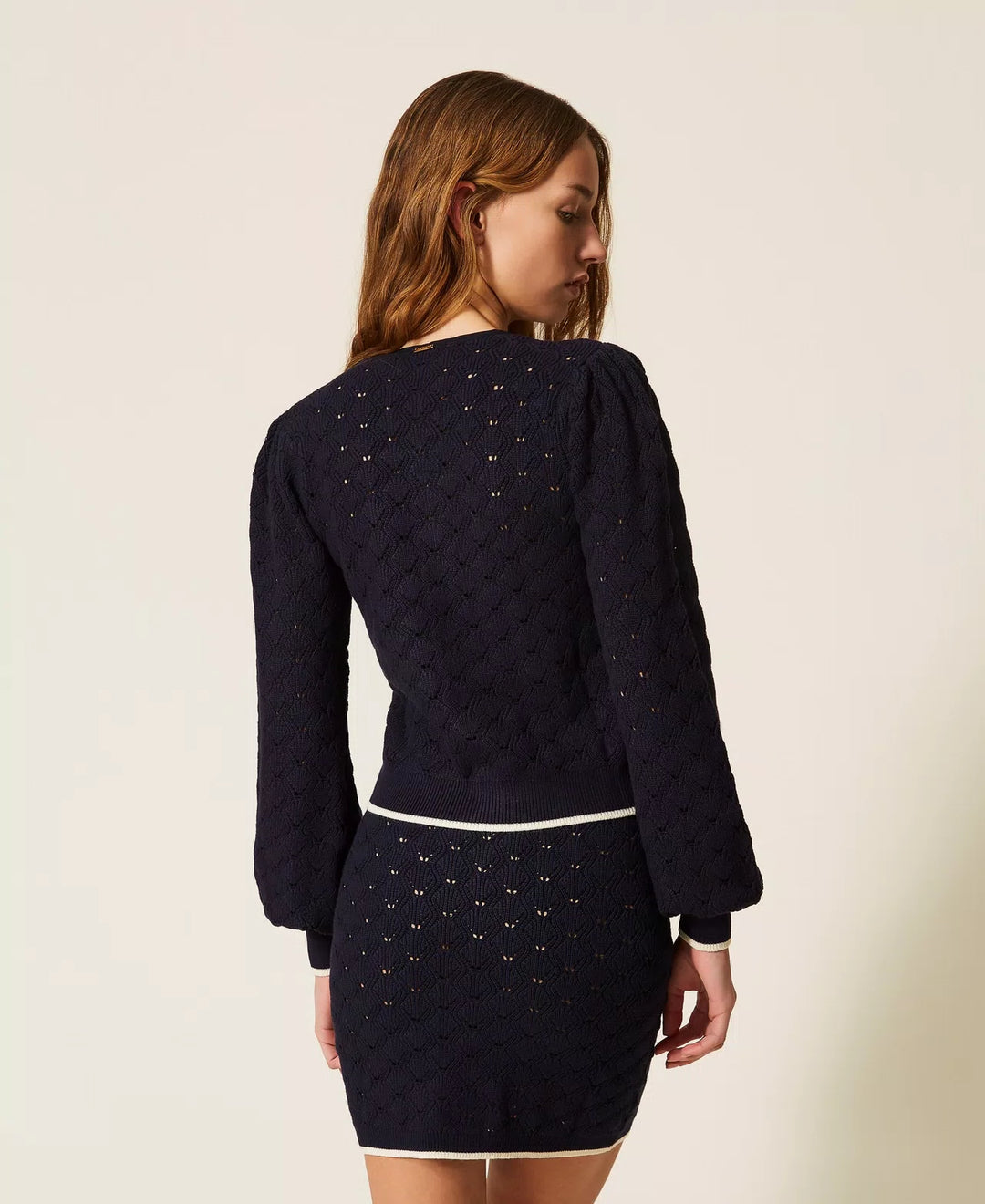 Cardigan en tricot ajouré
