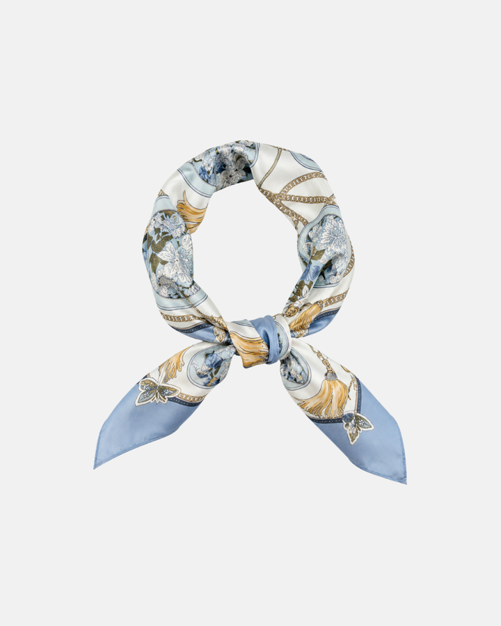 Foulard de soie bleu