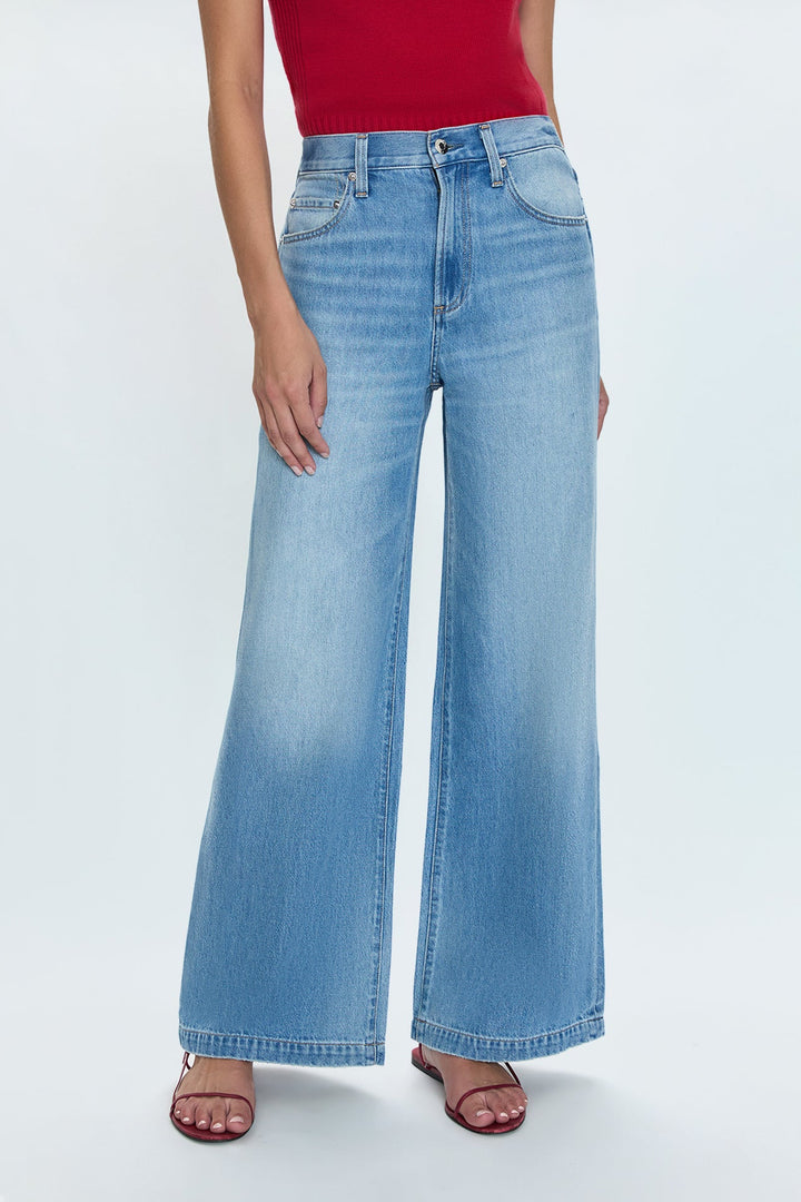 Jeans palazzo à taille basse Jadyn