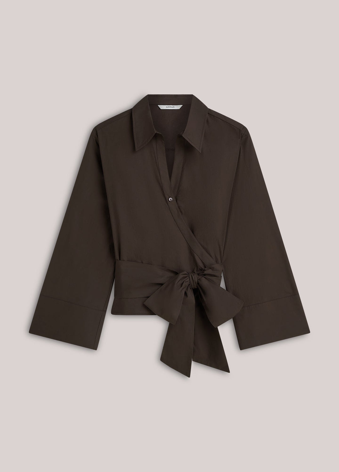 Blouse cache-cœur en popeline