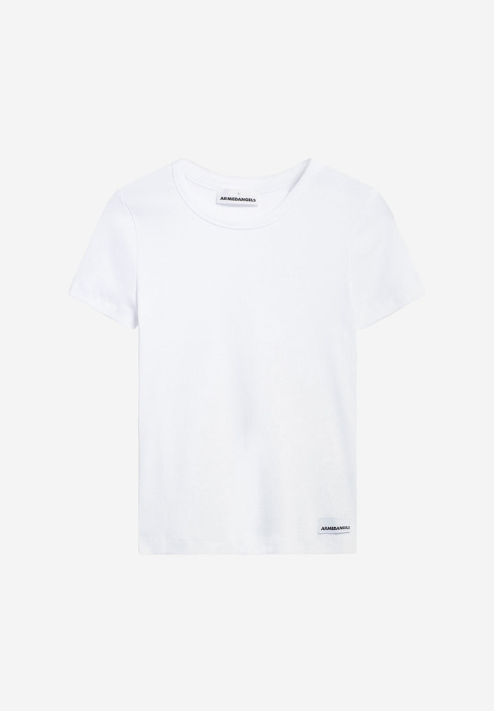 T-shirt côtelé à col rond Kardaa