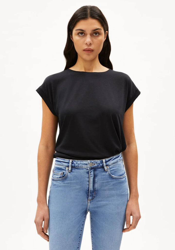 T-shirt à mancherons et revers Jilaana