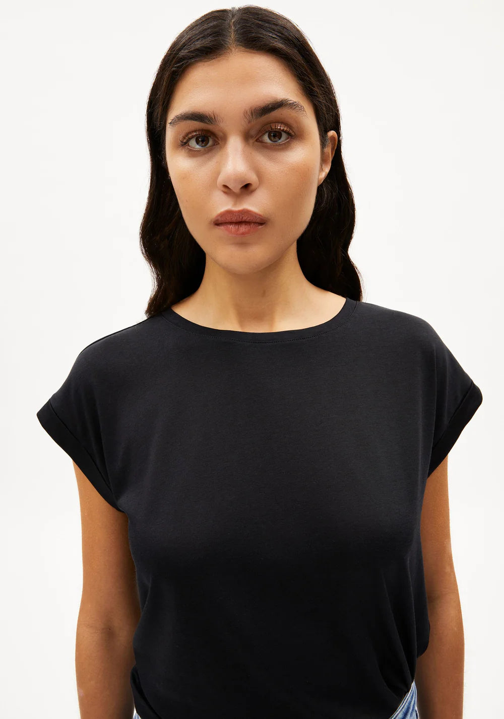 T-shirt à mancherons et revers Jilaana
