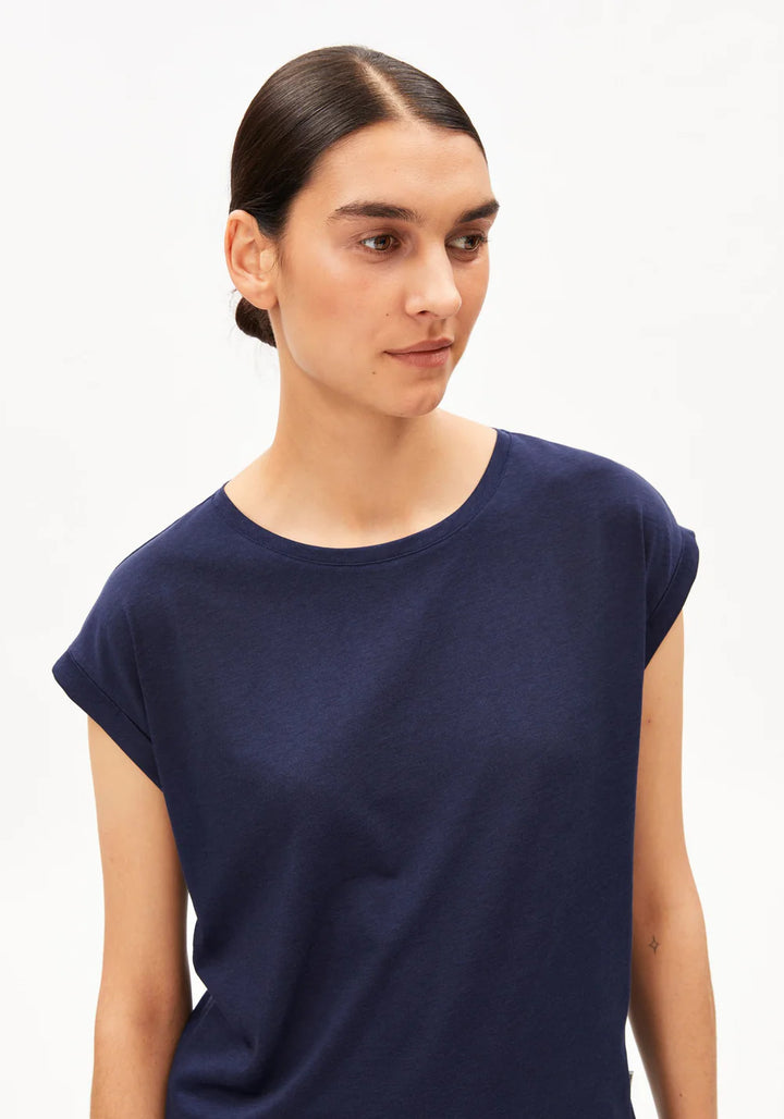 T-shirt à mancherons et revers Jilaana