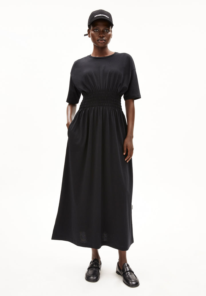 Robe longue avec taille smockée Kiwanaa