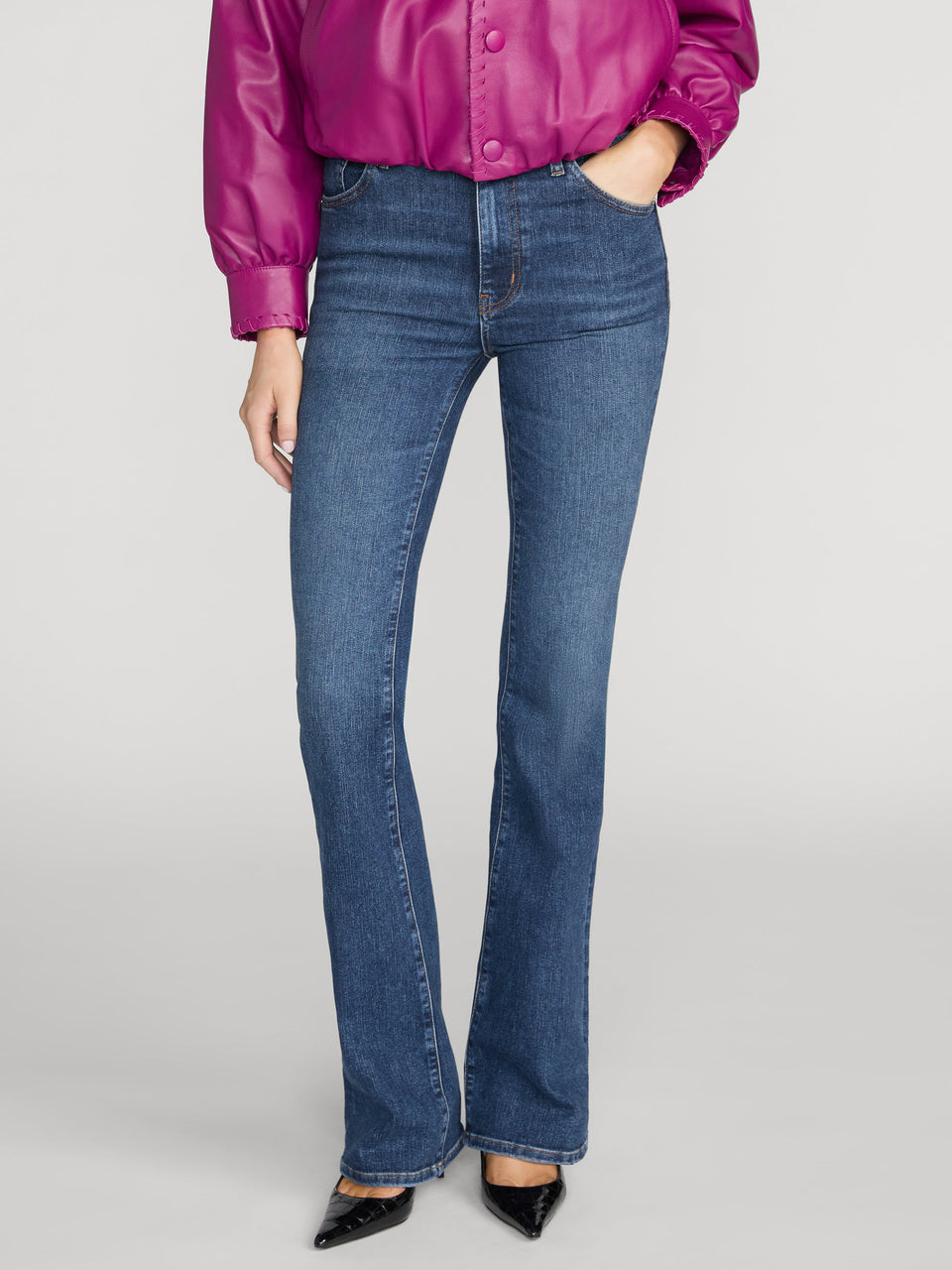 Jeans bootcut à taille haute Reboot