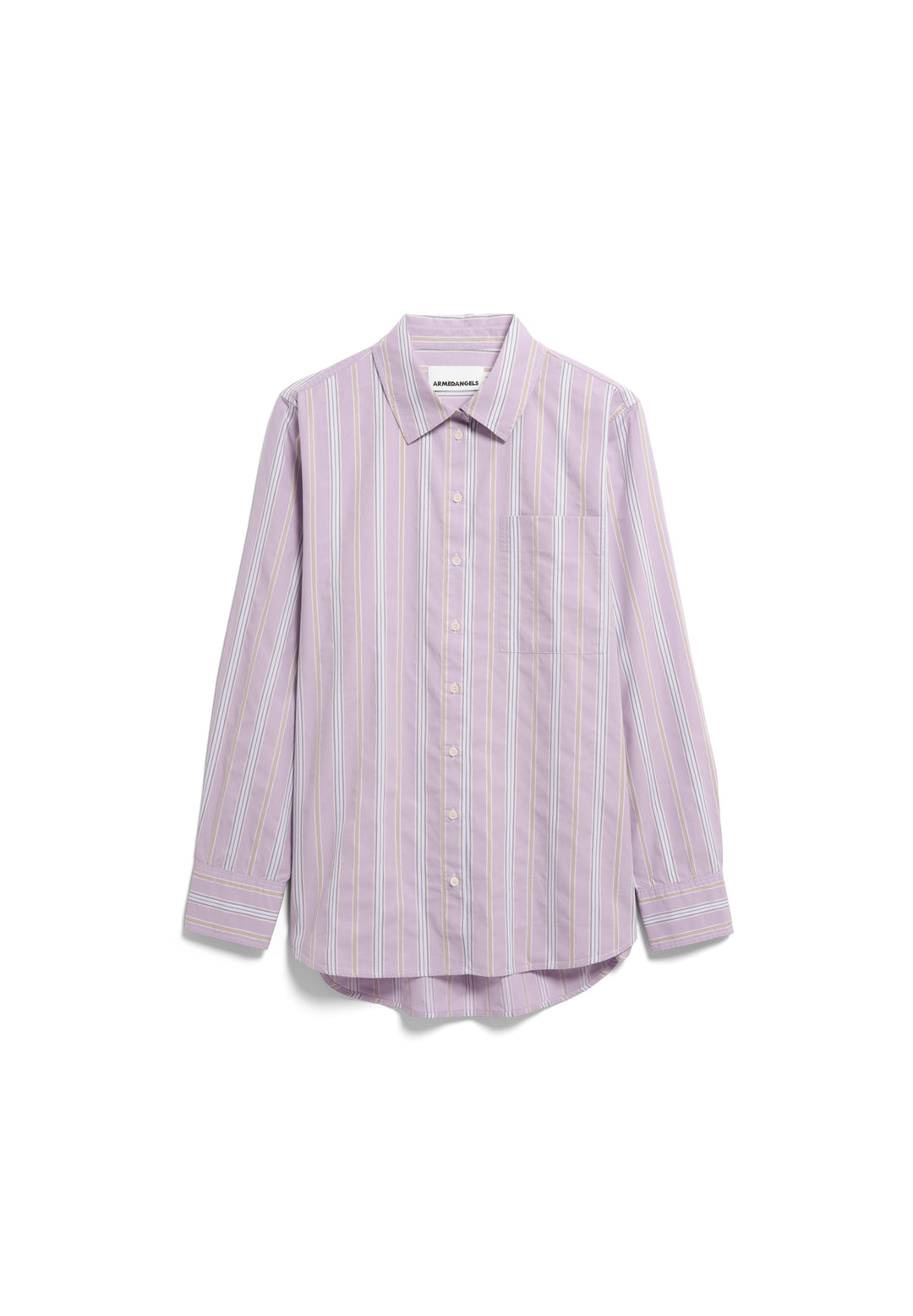 Chemise longue surdimensionnée à rayures verticales